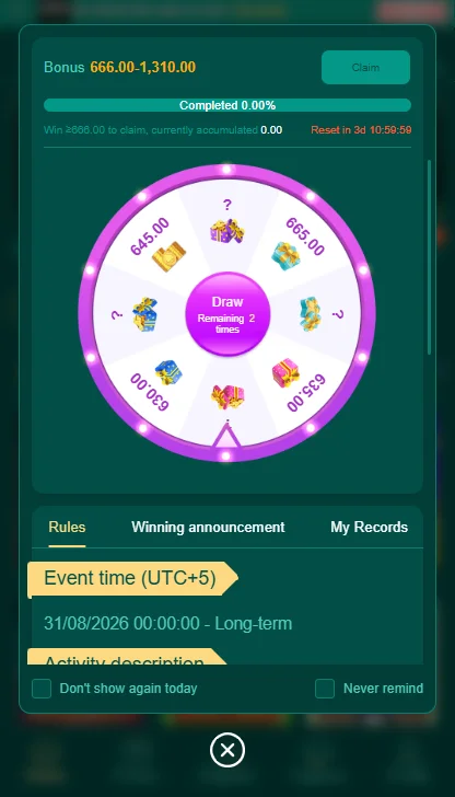 ZC999 Game bonus