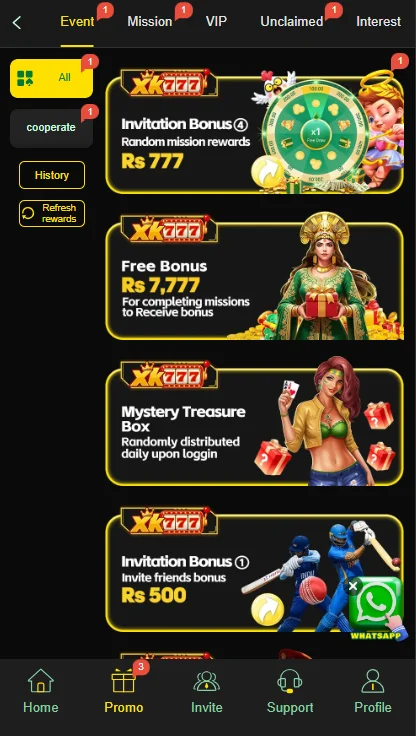 XK777 Game Bonuses and Rewards
